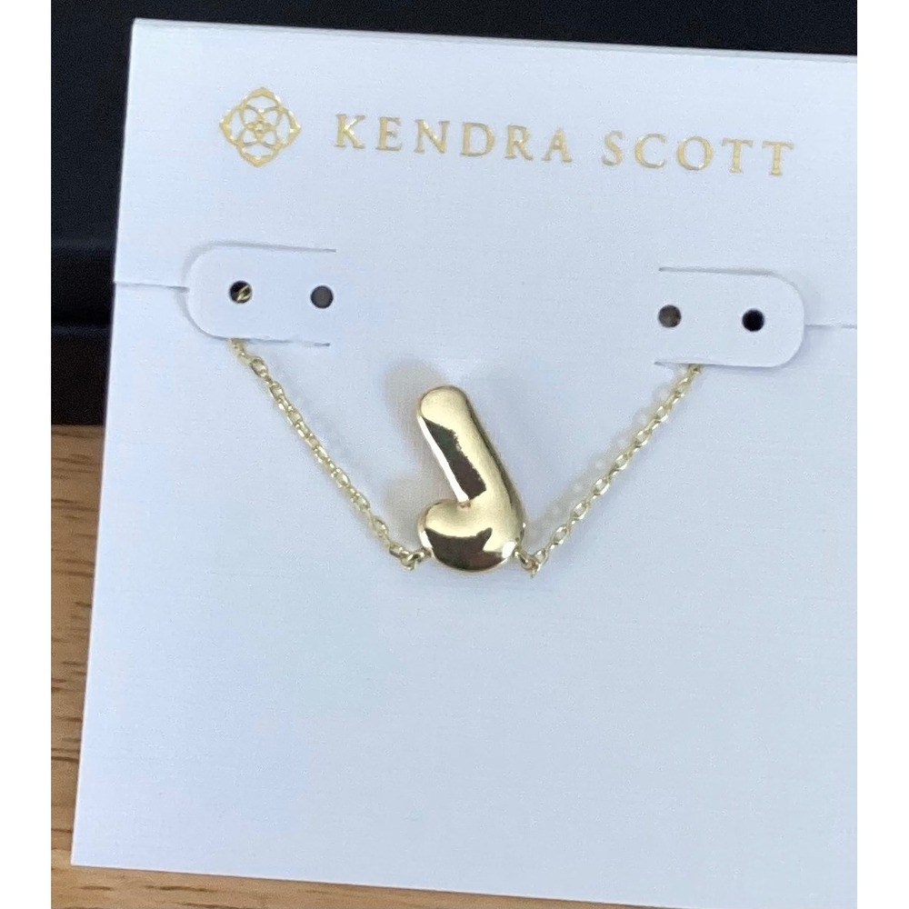 Kendra Scott Candy Cane Pendant Necklace Gold Tone Red White - Picture 3 of 4